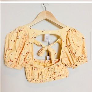 We Wore What Yellow Crop Top